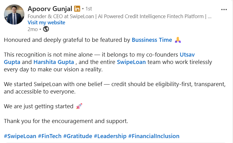 Apoorv Gunjal - Testimonial